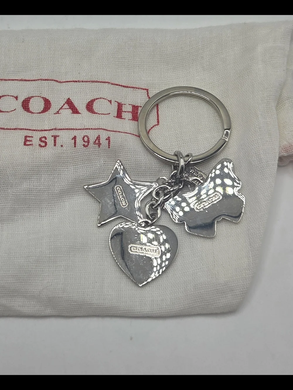Coach bag charm